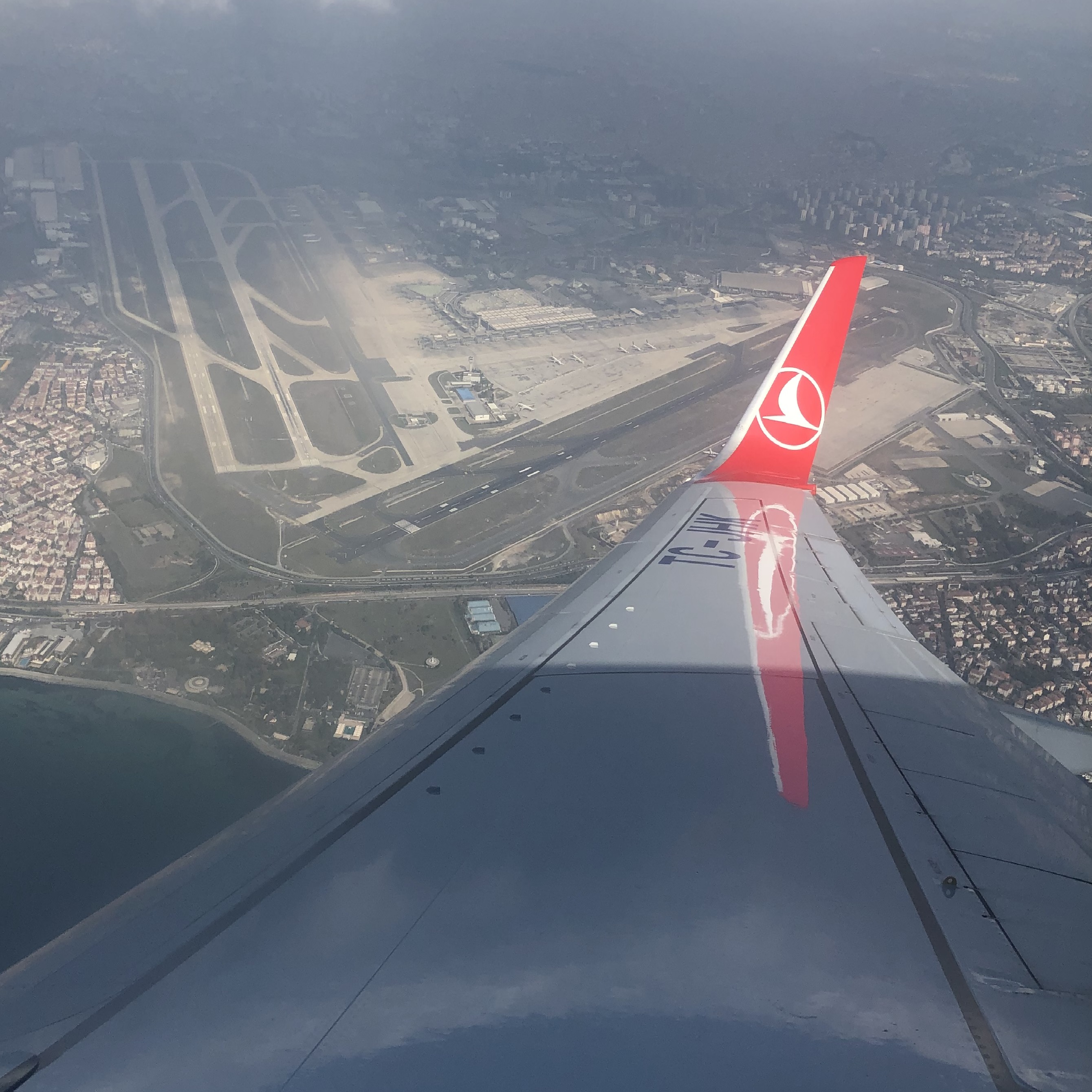 Two Tails of a Turkish Airlines Plane 